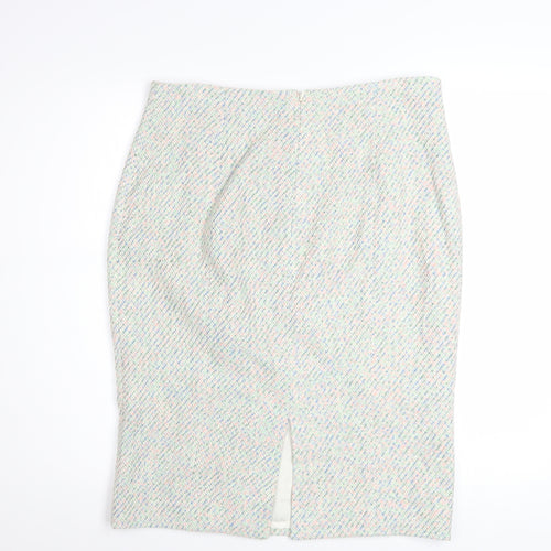 Hobbs Women’s Multicoloured Tweed Pencil Skirt Size 14