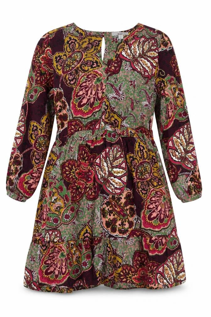 Next Womens Multicoloured Paisley A-Line Knee Length Dress Size 16