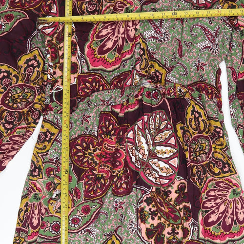 Next Womens Multicoloured Paisley A-Line Knee Length Dress Size 16