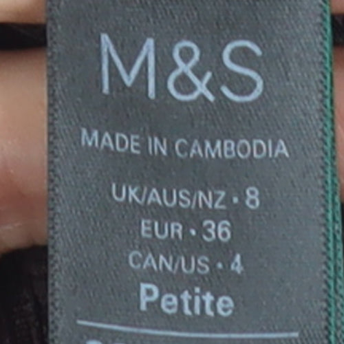 Marks and Spencer Women Brown Petite Size 8 Knit Midi Shift Dress