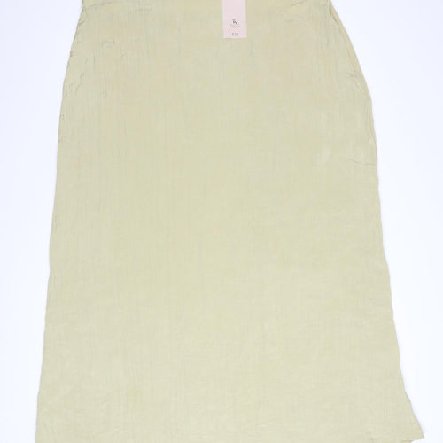 Tu Women Beige Midi Straight Skirt Size 20 Polyester Blend