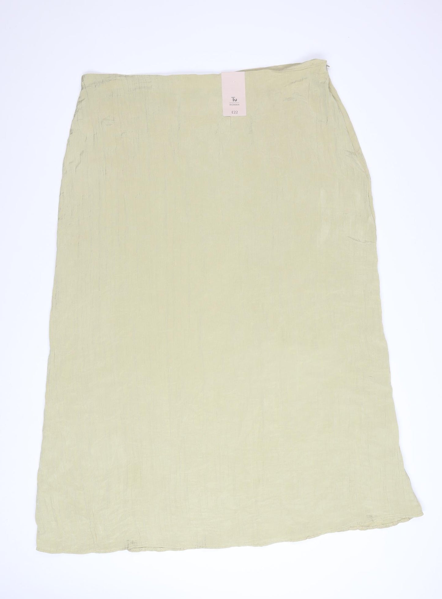 Tu Women Beige Midi Straight Skirt Size 20 Polyester Blend
