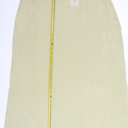Tu Women Beige Midi Straight Skirt Size 20 Polyester Blend