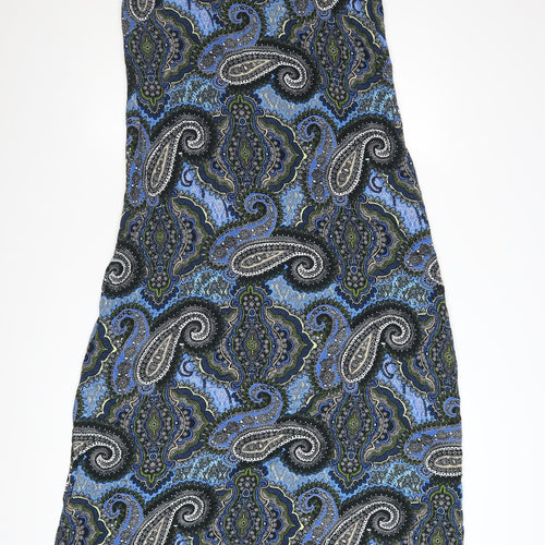 Dorothy Perkins Womens Blue Paisley Shift Dress Size 12 Sleeveless