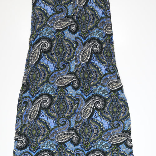 Dorothy Perkins Womens Blue Paisley Shift Dress Size 12 Sleeveless