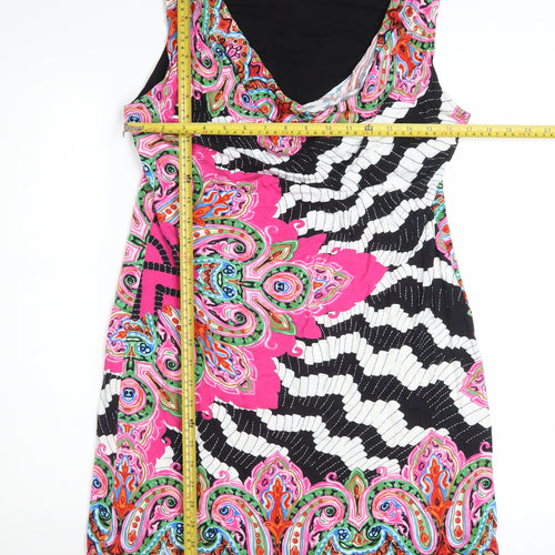 Feraud Women’s Multicoloured Viscose Sheath Dress Size 16