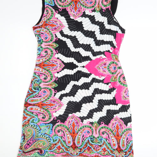 Feraud Women’s Multicoloured Viscose Sheath Dress Size 16