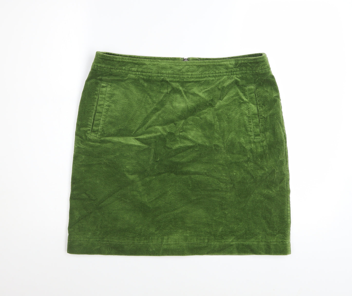 White Stuff Women’s Green Corduroy Pencil Skirt Size 12