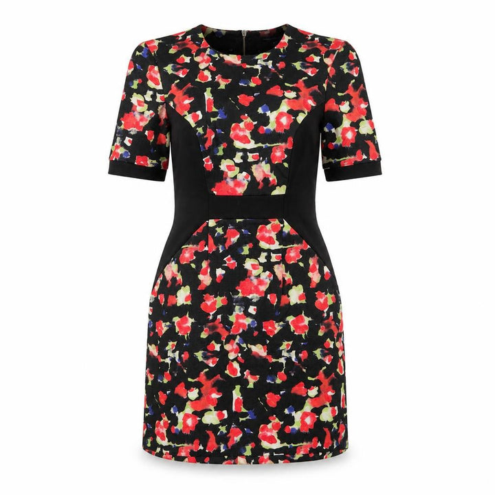 French Connection Women's Multicoloured Floral Sheath Dress Size 10