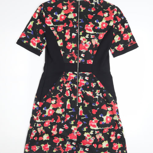 French Connection Women's Multicoloured Floral Sheath Dress Size 10