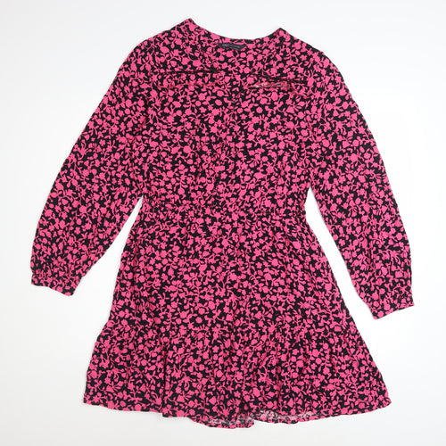 Marks and Spencer Women’s Pink Floral A-Line Dress Size 10