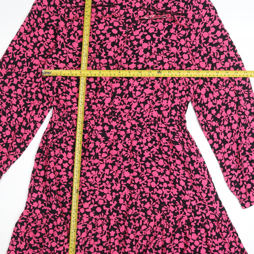Marks and Spencer Women’s Pink Floral A-Line Dress Size 10