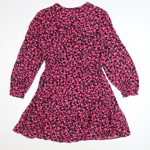 Marks and Spencer Women’s Pink Floral A-Line Dress Size 10