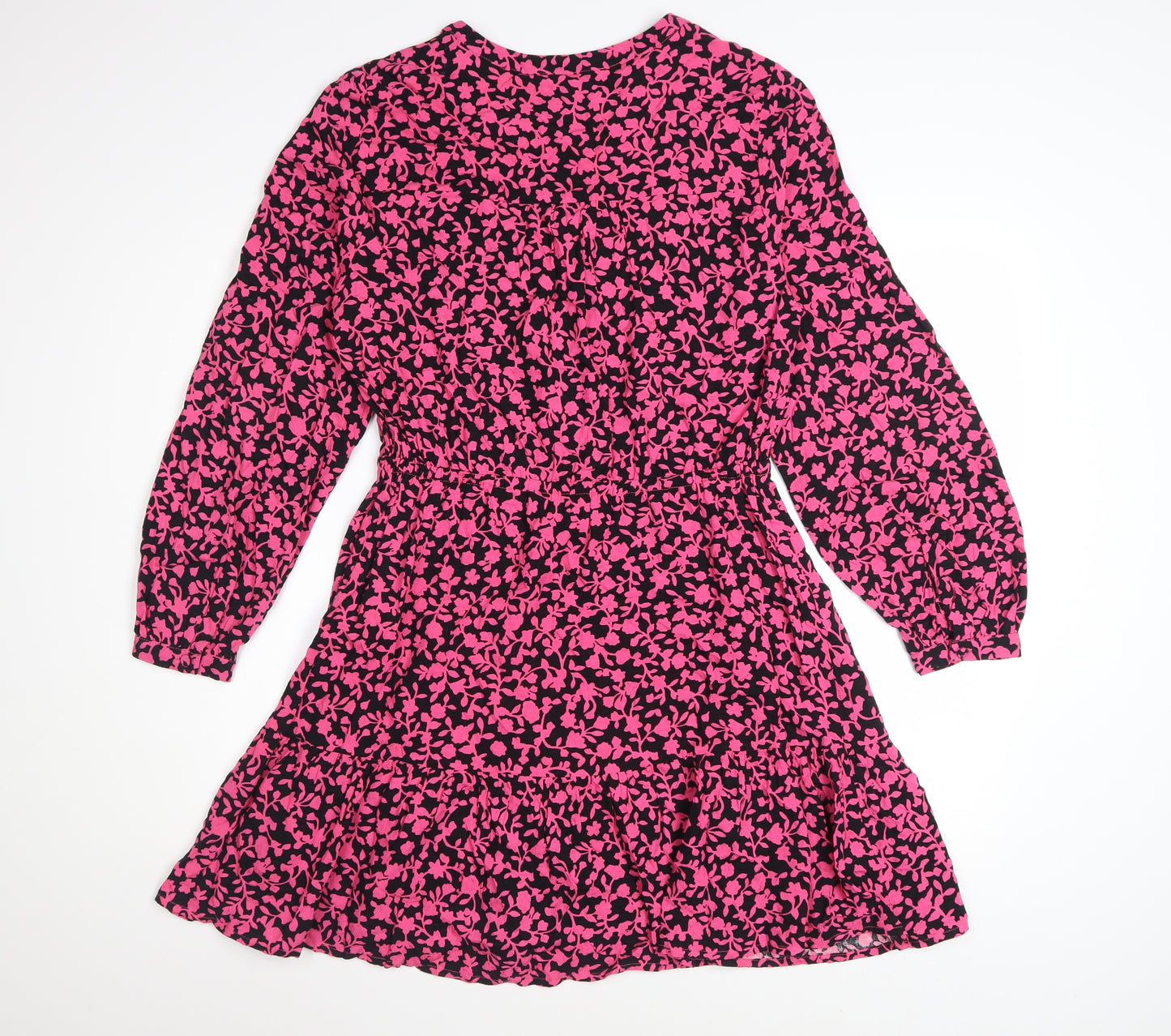 Marks and Spencer Women’s Pink Floral A-Line Dress Size 10