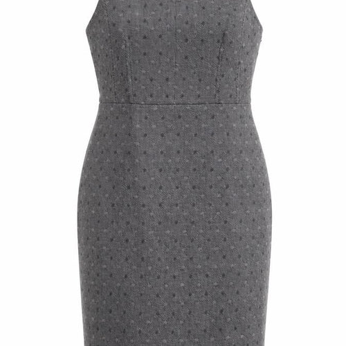 White Stuff Women Grey Size 10 Sleeveless Sheath Workwear Dress