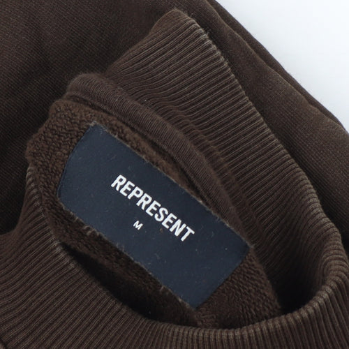 Represent Men's Brown Crew Neck Pullover Sweatshirt M