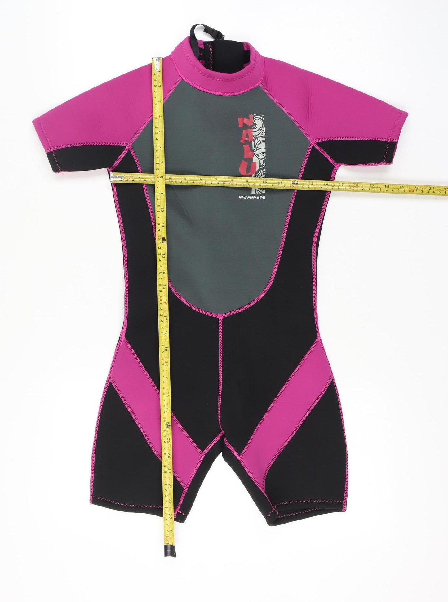 Nalu Waveware Girls Pink & Black Short Sleeve Wetsuit 13-14 Years