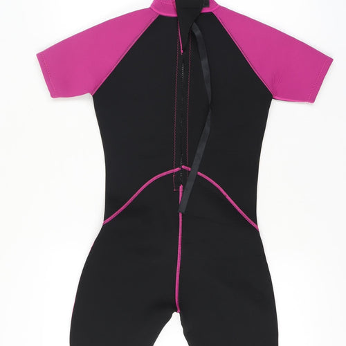 Nalu Waveware Girls Pink & Black Short Sleeve Wetsuit 13-14 Years