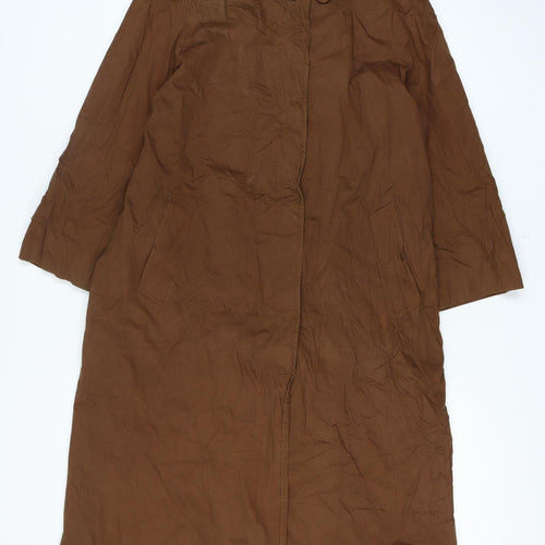 Aquascutum Women’s Brown Long Cotton Trench Coat UK Regular Fit Size 16