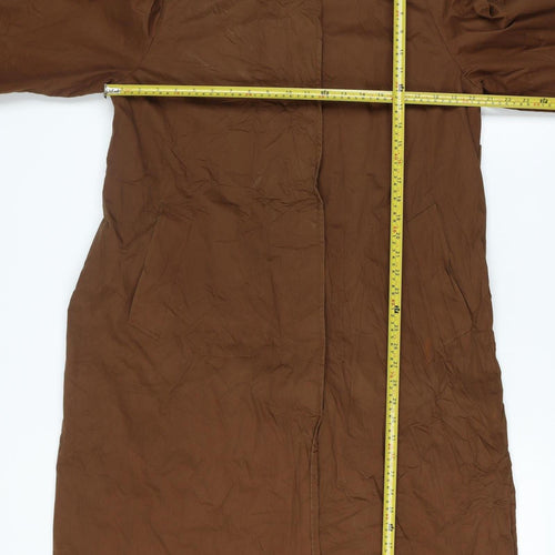 Aquascutum Women’s Brown Long Cotton Trench Coat UK Regular Fit Size 16