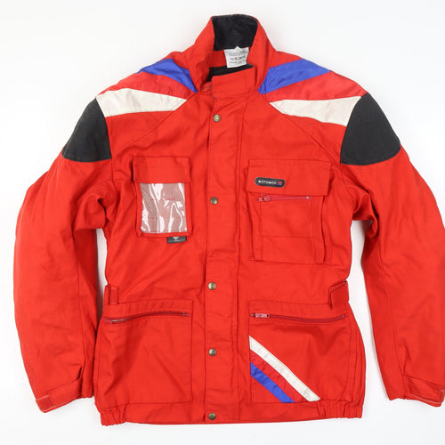 Motomod Men’s Red Waterproof Motorcycle Jacket Size L Polyamide