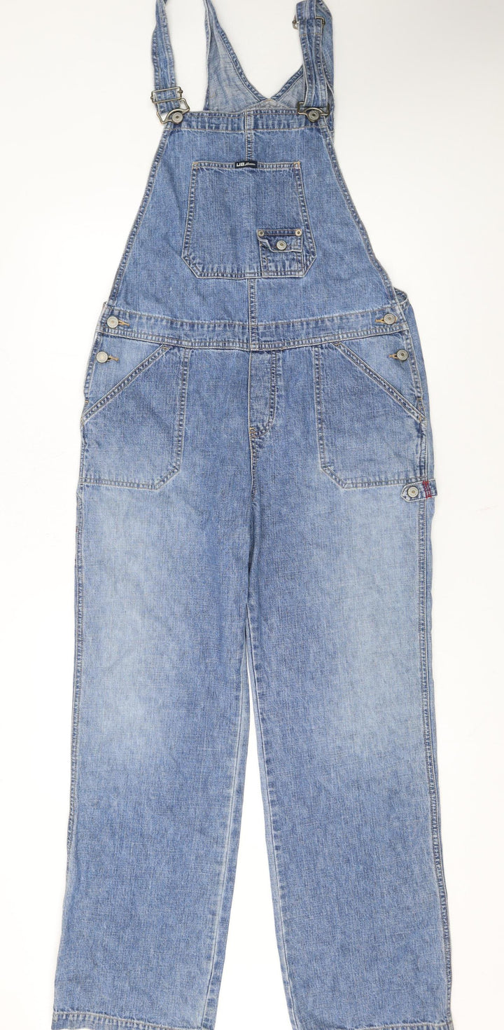 Unionbay Women Blue Denim Dungaree Jumpsuit Large 100% Cotton