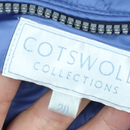 Cotswold Collections Women's Blue Quilted Puffer Waistcoat Size 20