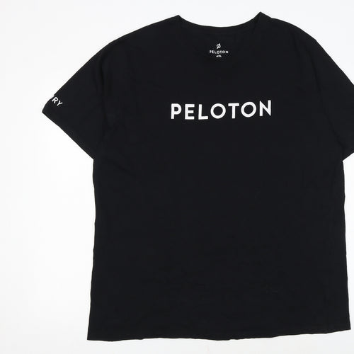 Peloton Men's Black 4XL Cotton Crew Neck Short Sleeve T-Shirt