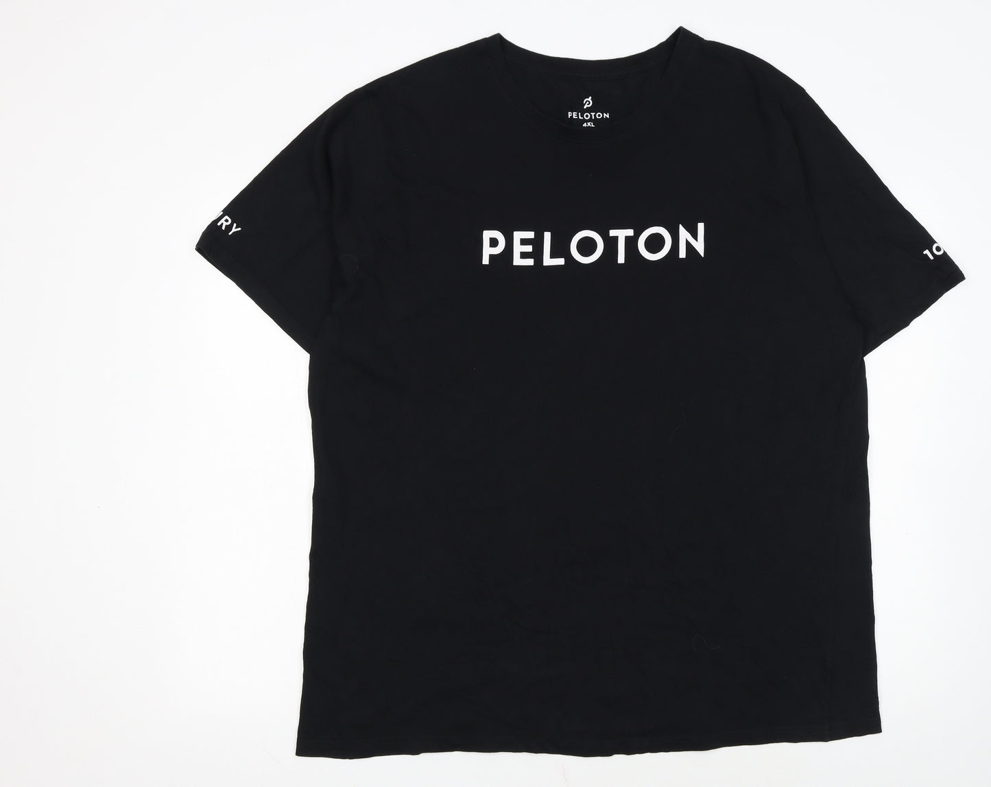 Peloton Men's Black 4XL Cotton Crew Neck Short Sleeve T-Shirt