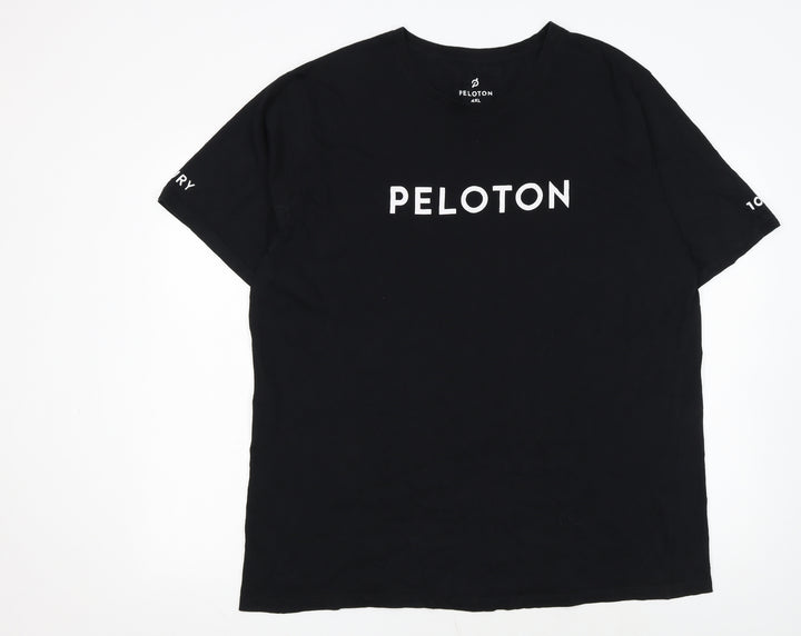 Peloton Men's Black 4XL Cotton Crew Neck Short Sleeve T-Shirt