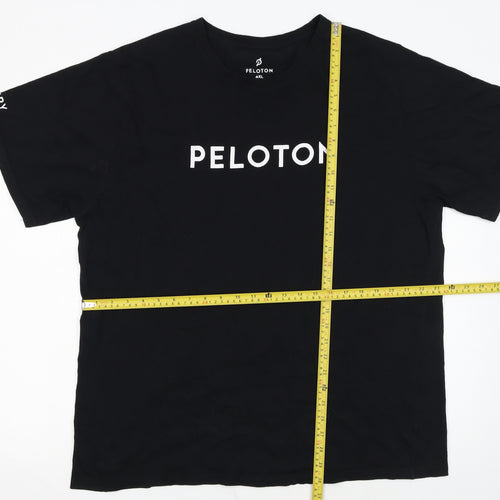 Peloton Men's Black 4XL Cotton Crew Neck Short Sleeve T-Shirt