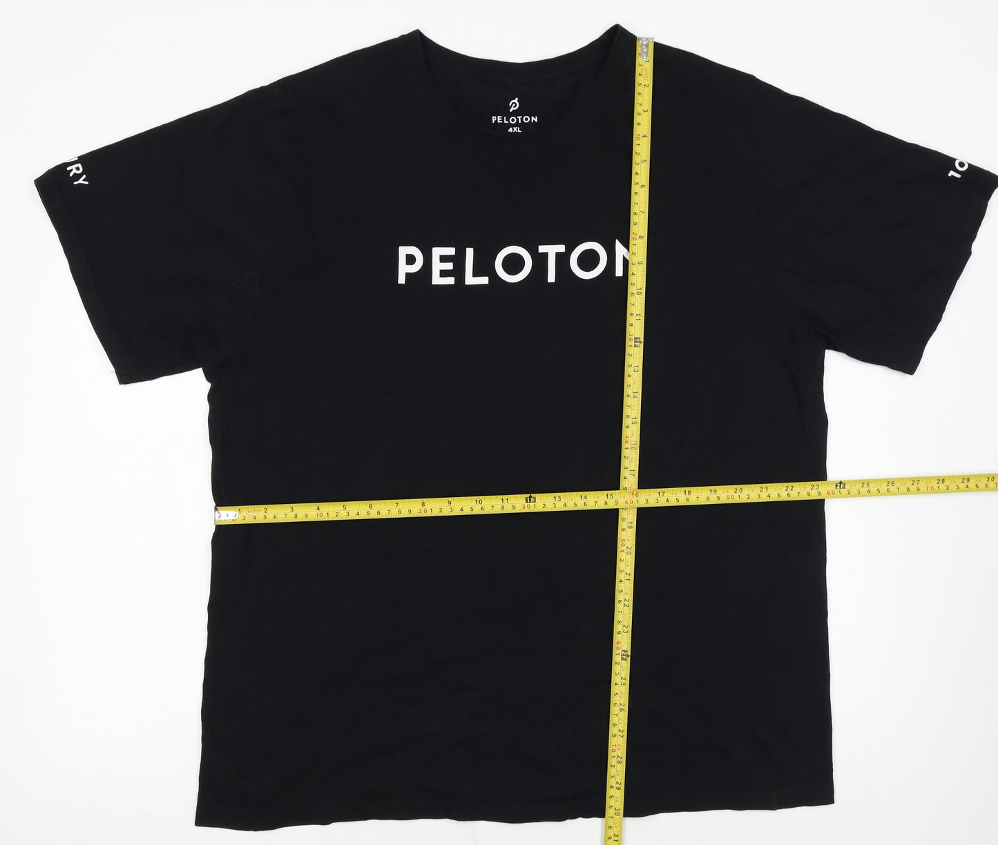 Peloton Men's Black 4XL Cotton Crew Neck Short Sleeve T-Shirt