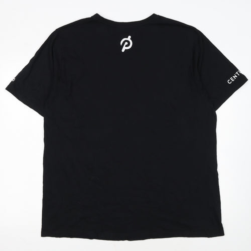 Peloton Men's Black 4XL Cotton Crew Neck Short Sleeve T-Shirt