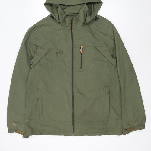 Sapulas Men’s Green XL Hooded Windbreaker Jacket Outdoor Hiking Coat