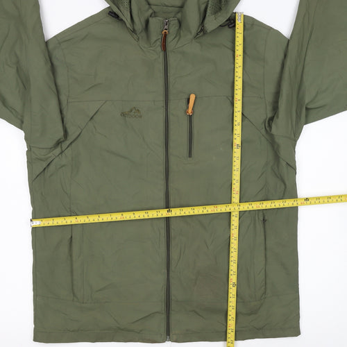 Sapulas Men’s Green XL Hooded Windbreaker Jacket Outdoor Hiking Coat