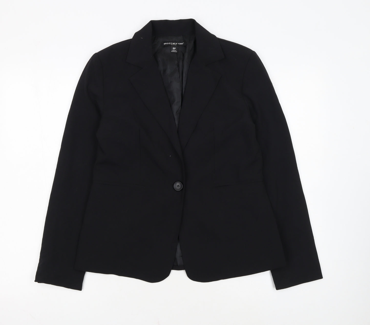 Briggs New York Women’s Black Petite Size 10 Single-Breasted Blazer