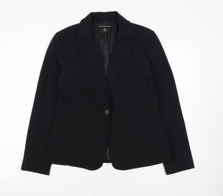 Briggs New York Women’s Black Petite Size 10 Single-Breasted Blazer