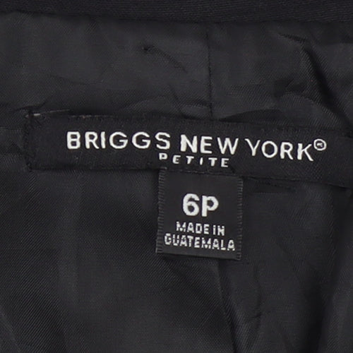 Briggs New York Women’s Black Petite Size 10 Single-Breasted Blazer