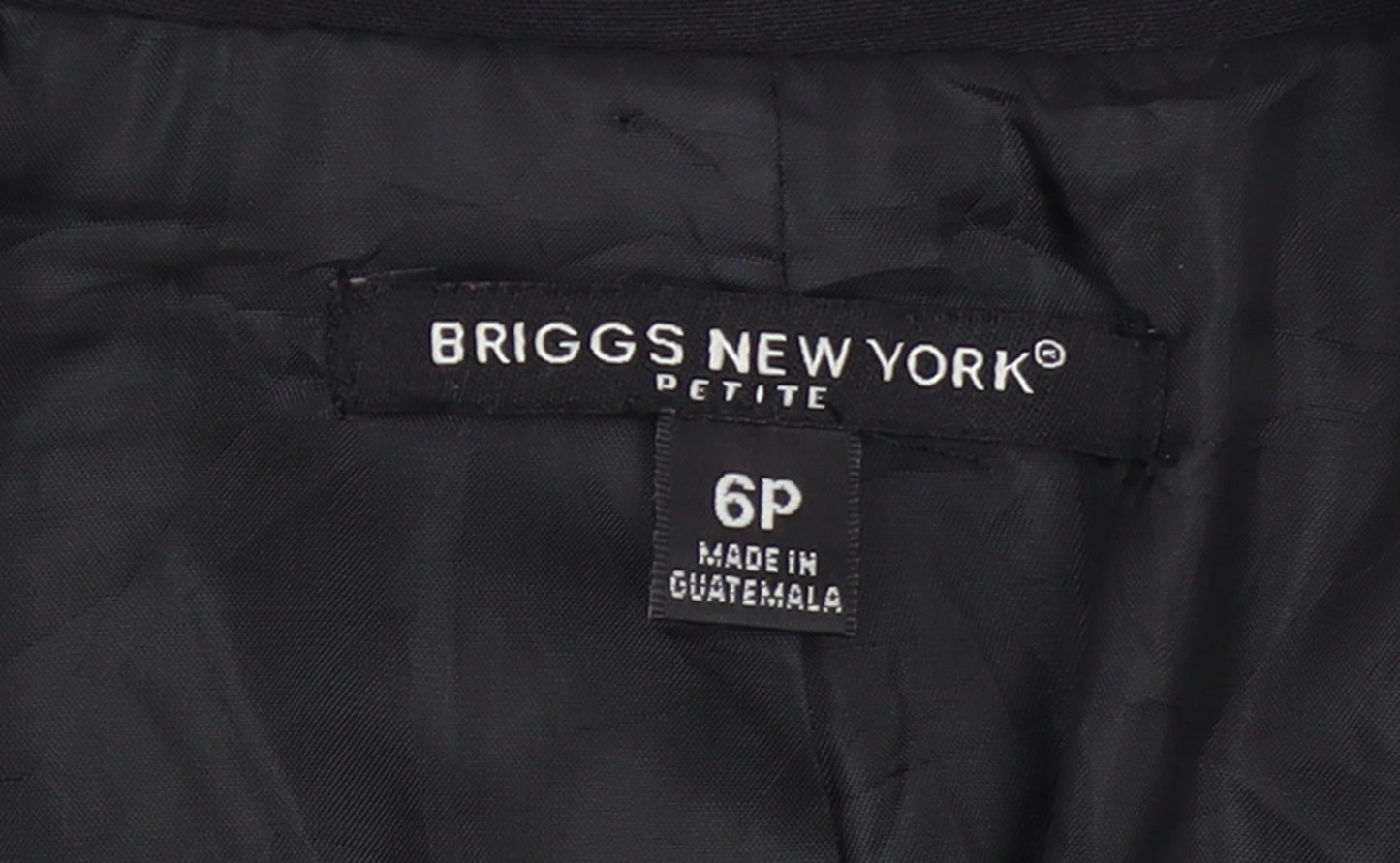 Briggs New York Women’s Black Petite Size 10 Single-Breasted Blazer