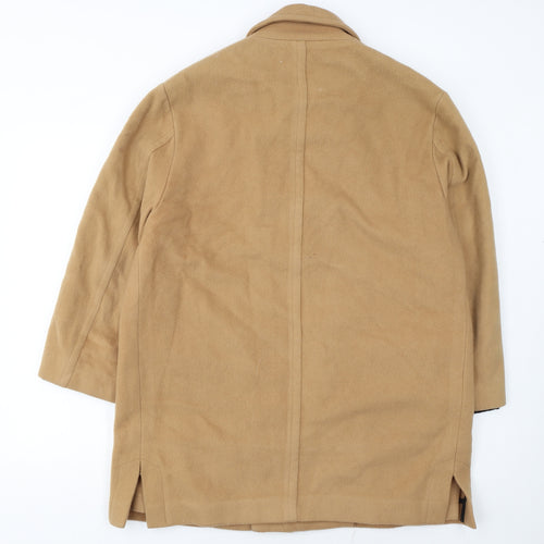 Paradox Women Beige Wool Blend Mid-Length Overcoat Size S