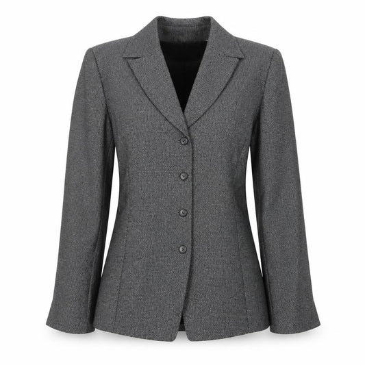 Dana Buchman Women’s Grey Tweed Blazer Size 8 Single-Breasted Jacket