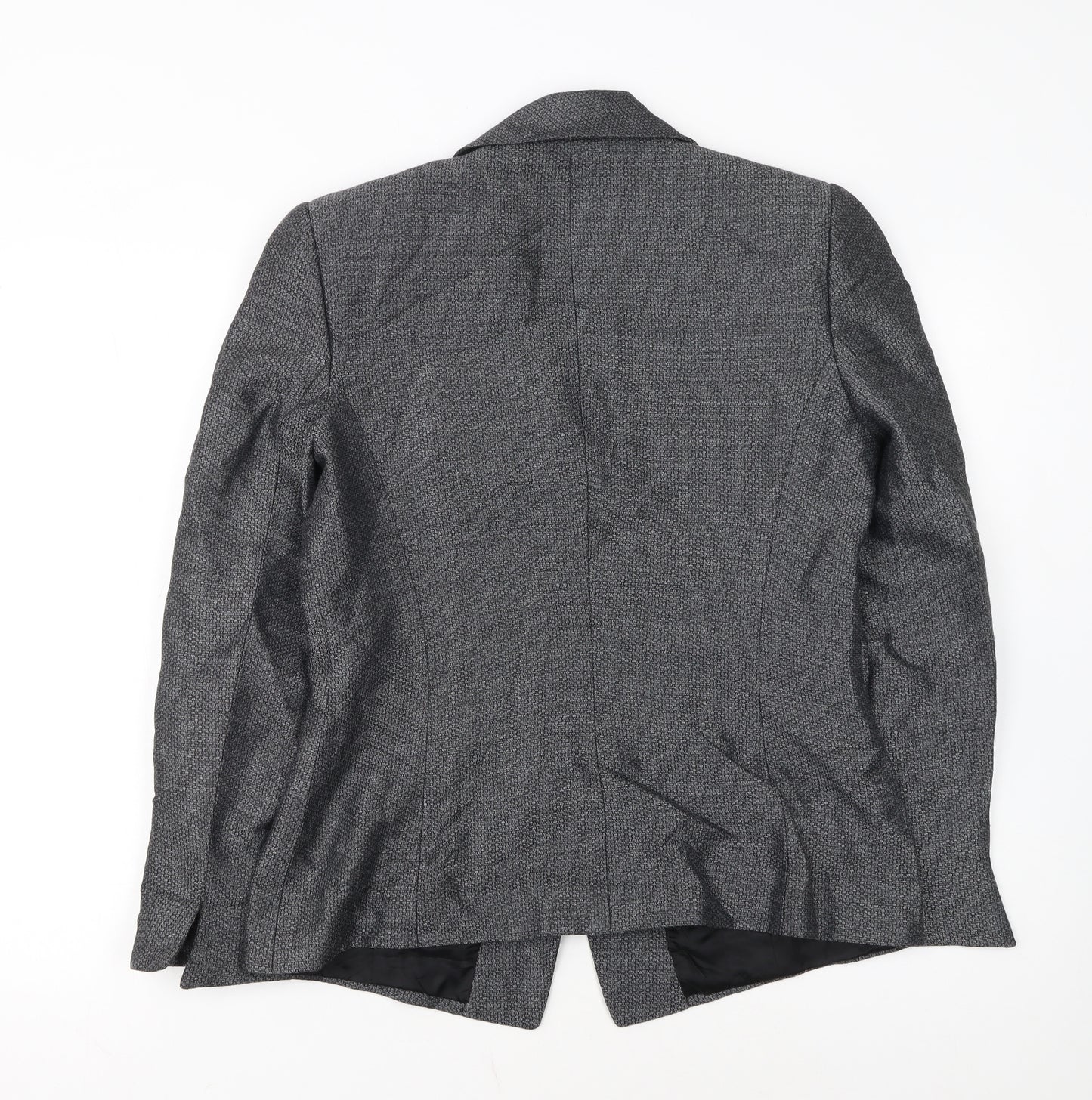 Dana Buchman Women’s Grey Tweed Blazer Size 8 Single-Breasted Jacket