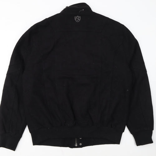President Stone & Company Men’s Black Wool Blend Bomber Jacket M
