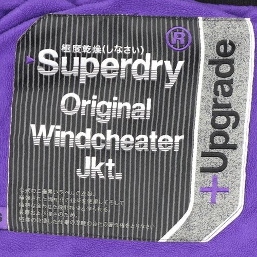 Superdry Womens Black Windbreaker Hooded Jacket Size S