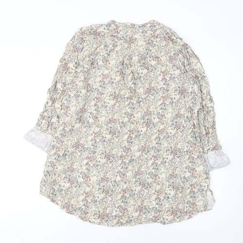 Cotswold Collections Womens Beige Floral Viscose Tunic Blouse Size 16