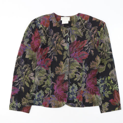 Linda Lundström Women's Multicoloured Floral Jacquard Suit Jacket Size 10