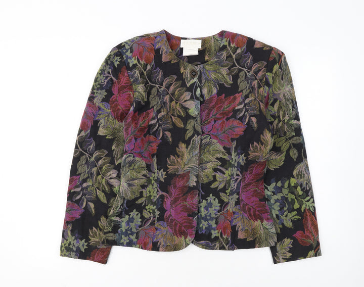 Linda Lundström Women's Multicoloured Floral Jacquard Suit Jacket Size 10