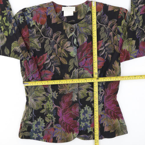 Linda Lundström Women's Multicoloured Floral Jacquard Suit Jacket Size 10
