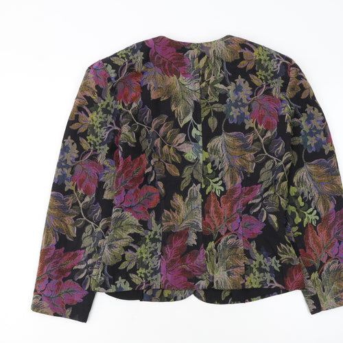 Linda Lundström Women's Multicoloured Floral Jacquard Suit Jacket Size 10