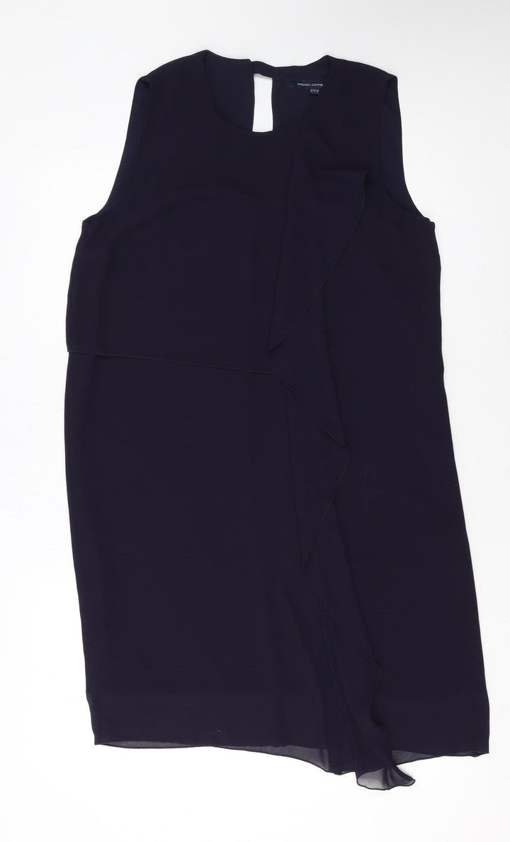 French Connection Women Black Size 10 Sleeveless Shift Dress